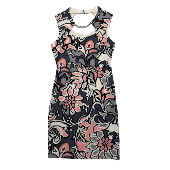 Bisou Bisou Dresses & Skirts - Bisou Bisou Michele Bohbot Floral Choker Dress Women's Size 12 Stretch